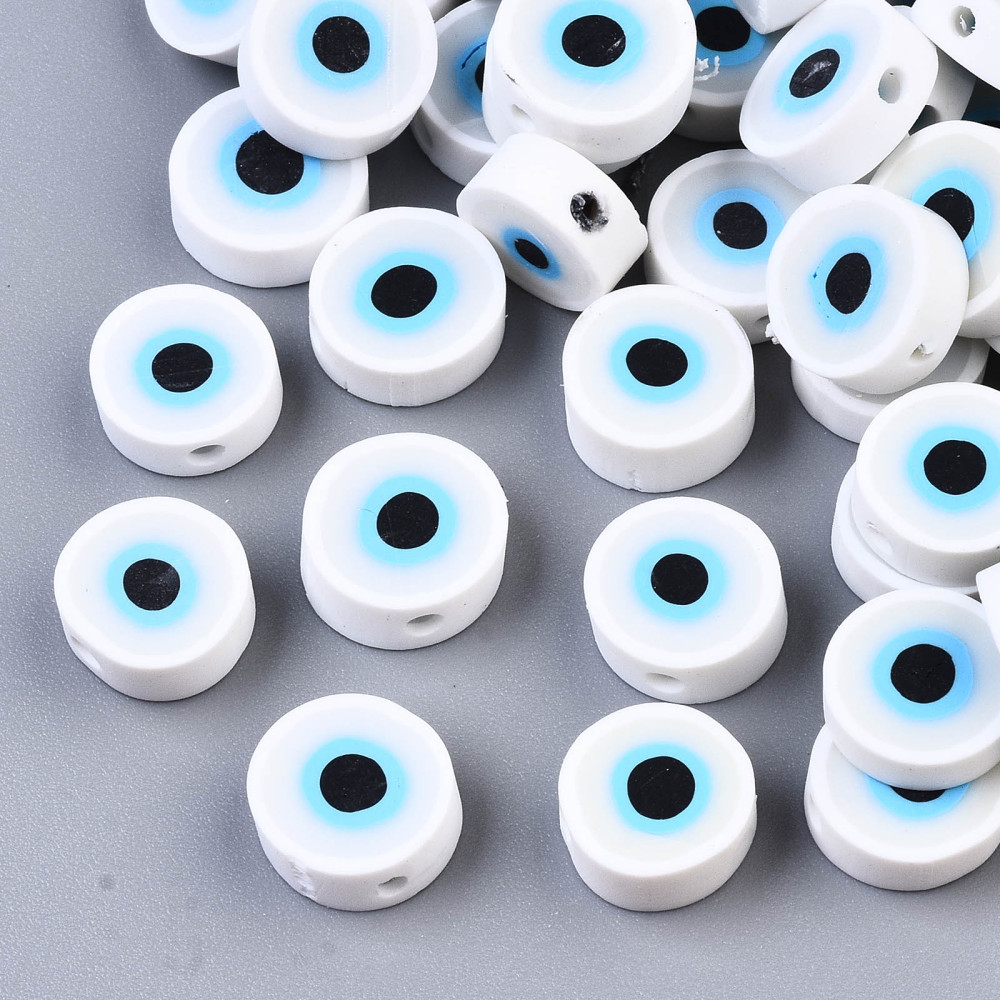 FIMO – OJO TURCO – 11x4mm – BLANCO- PAQUETE 100 UNIDADES